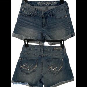 Express Embellished Jean Shorts Sz 2